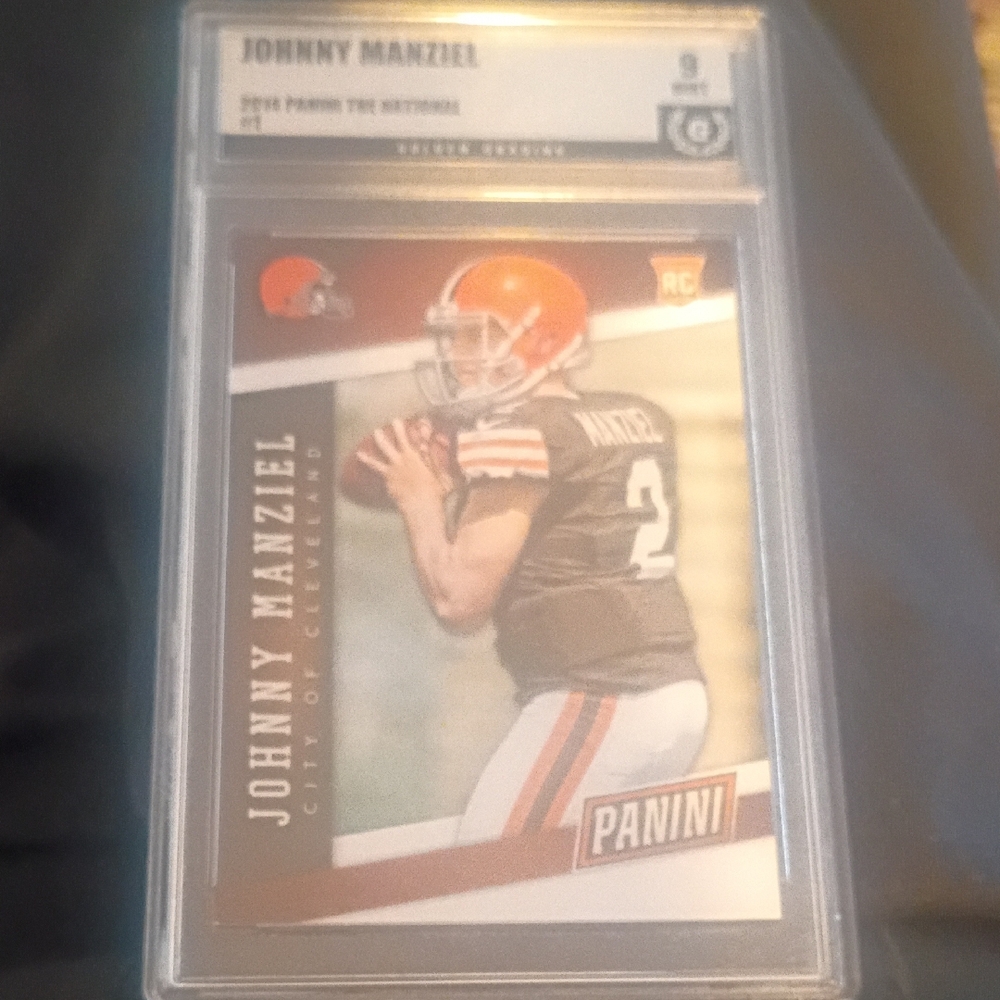 Johnny Manziel 2014 Panini National Golden Grading 9 Rookie Football Card Clevel